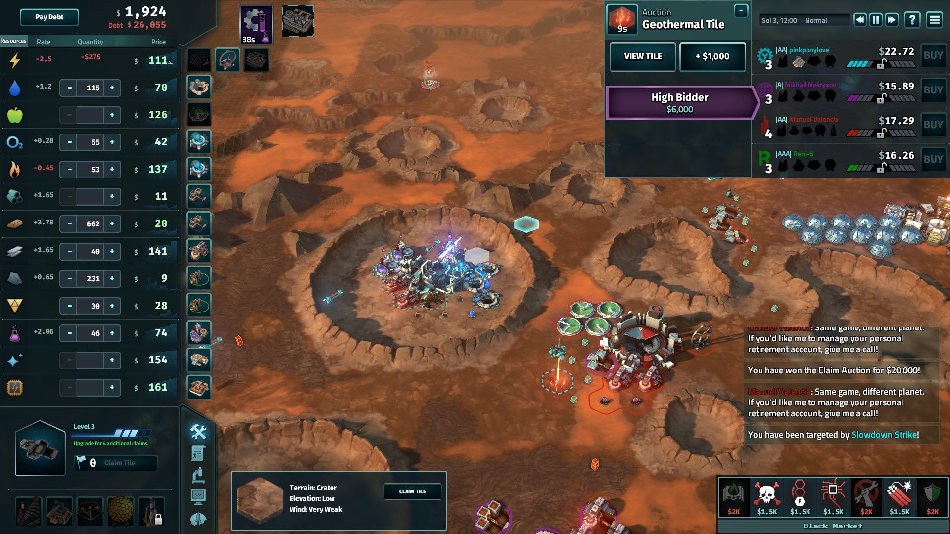 Game tip, Offworld Trading Company